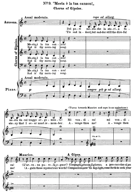 9. Chorus of Gypsies: ''Mesta è la tua canzon!