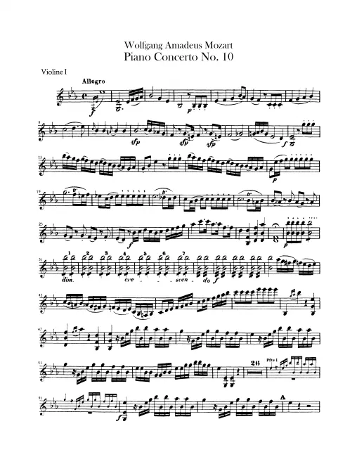 Violins I, II