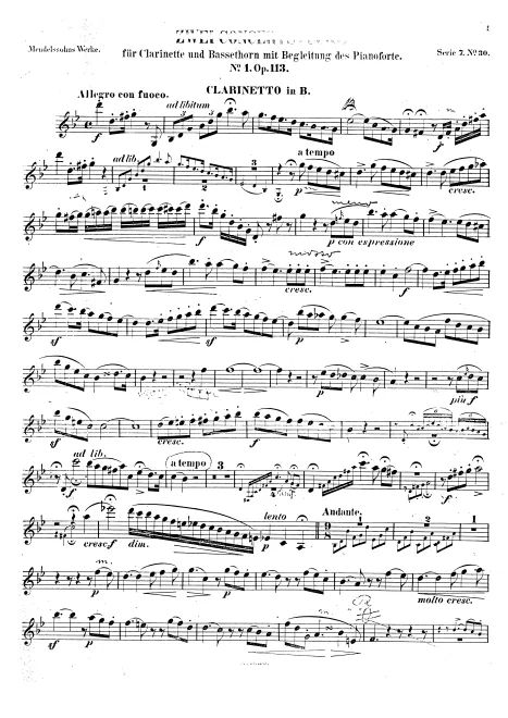 Clarinet (B) solo