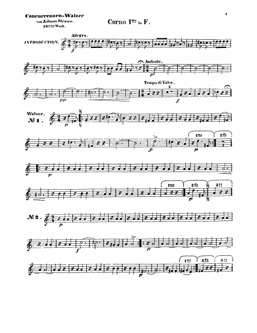 Horn 1, 2, 3, 4 (F)