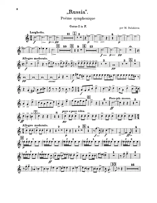 Horn 1, 2, 3, 4 (F)