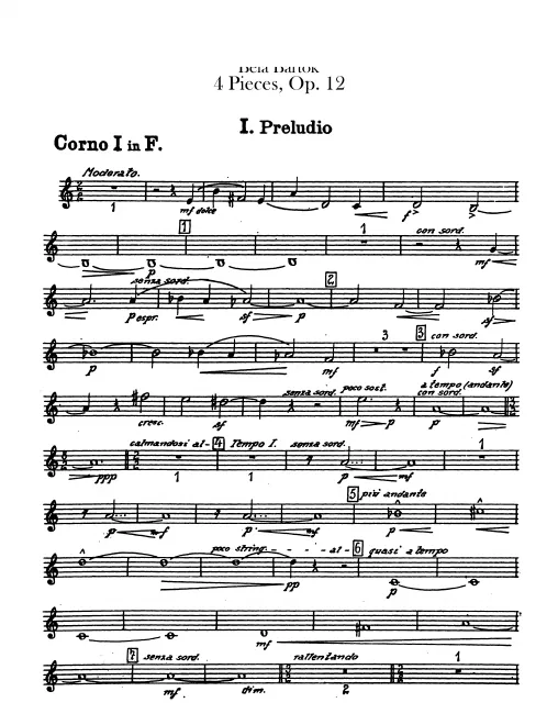 Horn 1, 2, 3, 4 (F)