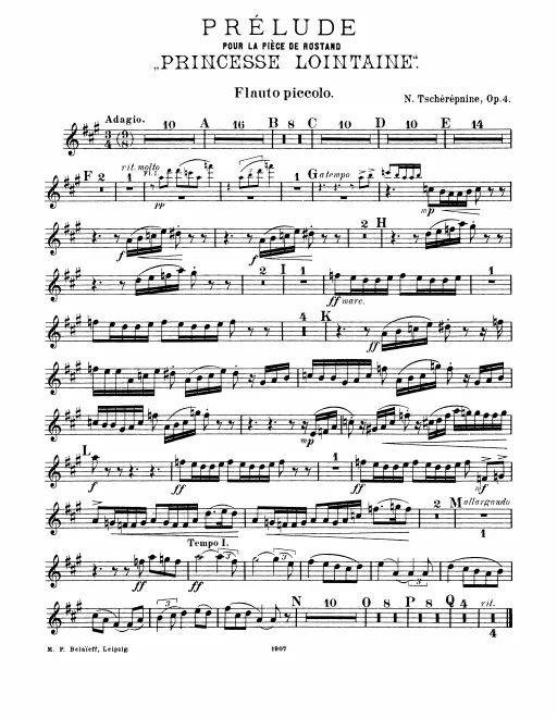 Piccolo, Flute 1, 2