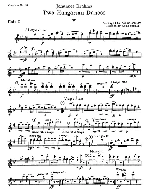Flute 1, Flute 2/Piccolo