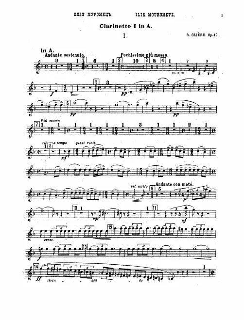 Clarinet 1, 2, 3, Bass Clarinet (B/A)