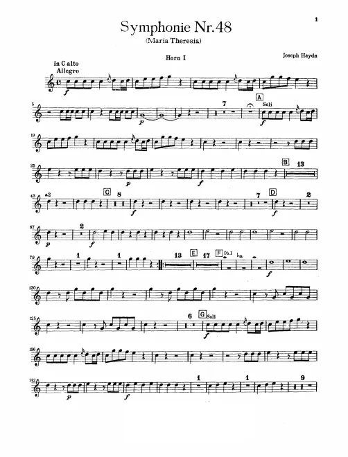 Horn 1, 2 (C alto/F)