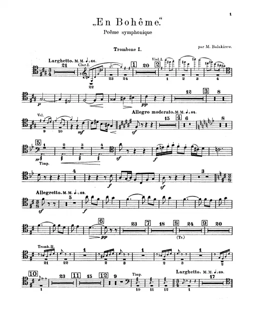Trombone 1, 2, 3, Tuba