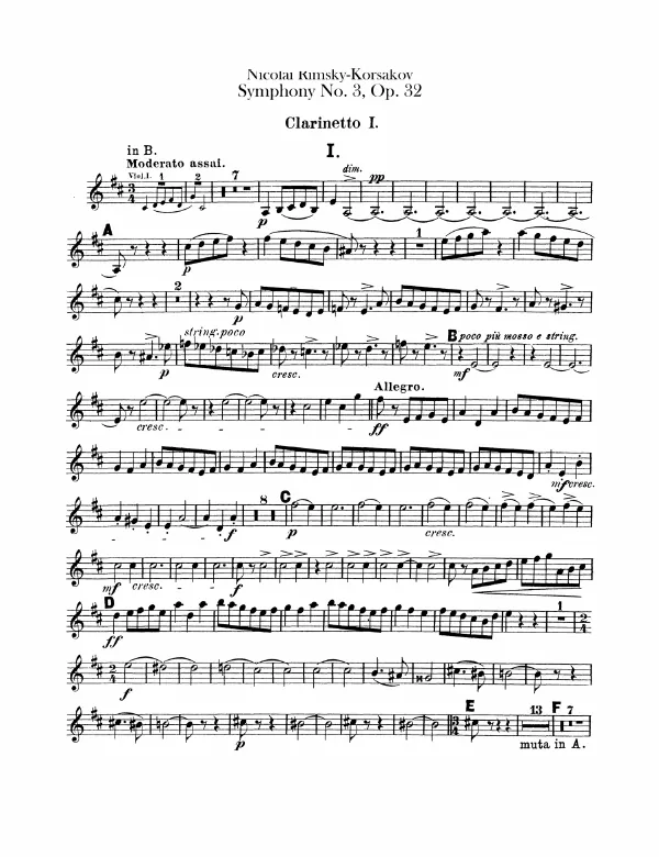 Clarinet 1, 2 (B, A)