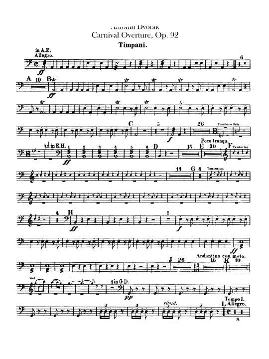 Timpani, Triangle, Cymbals, Tambourine