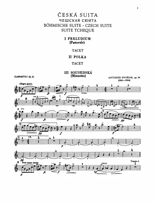 Clarinet 1, 2 (B, A)