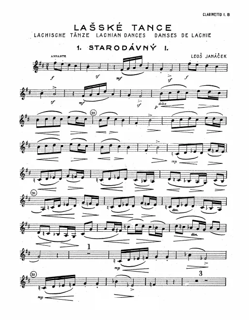Clarinet 1, 2 (B), Bass Clarinet (C)
