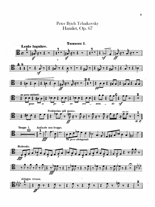 Trombone 1, 2, 3, Tuba
