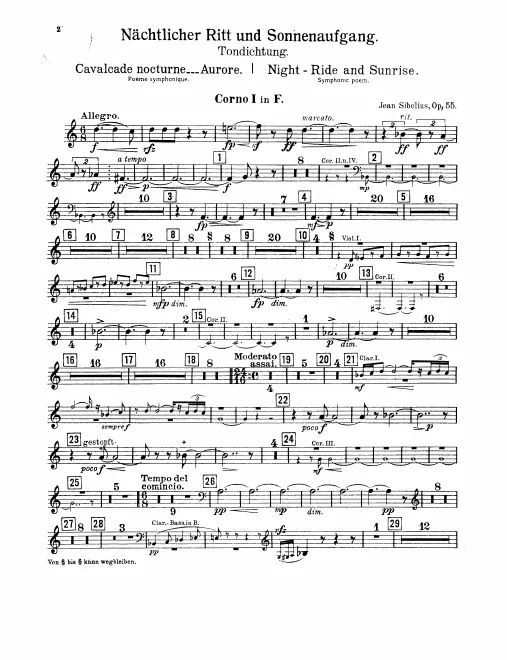 Horn 1, 2, 3, 4 (F)