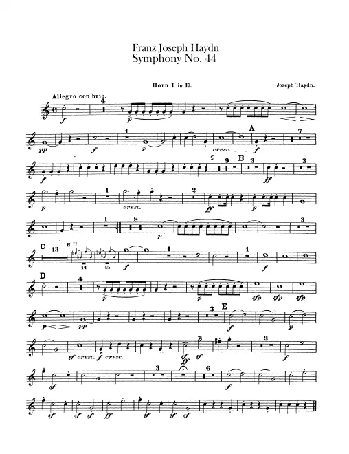 Horn 1 (E), 2 (G/E)