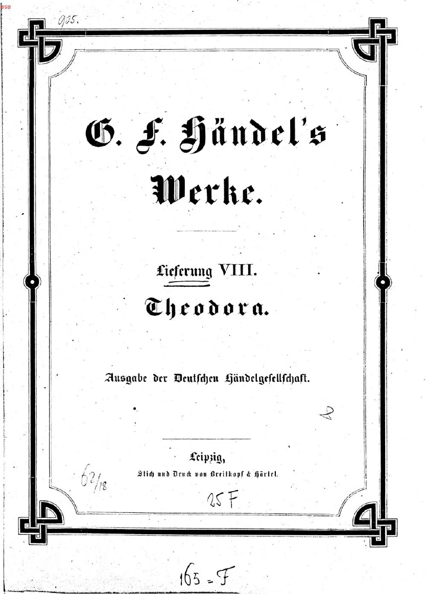 8. Theodora: Oratorium (1860)