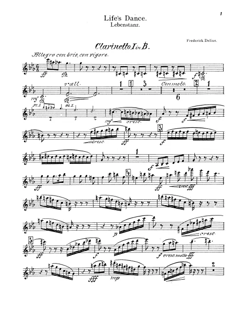 Clarinet 1, 2/3, Bass Clarinet (B)