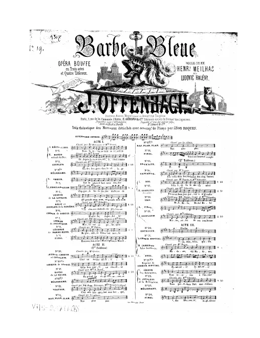No.19. B , Couplets: "Mortes, sortez de vos tombeaux" (Act II, Scene 2)