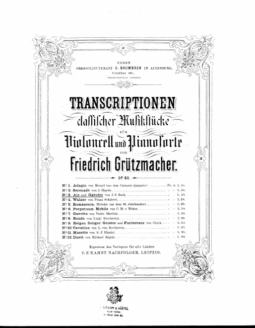 Complete Score and Cello Part