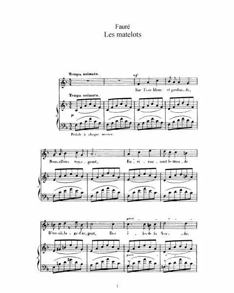 Complete Score (Transposed to for high voice)