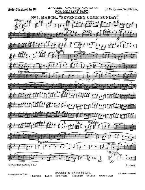 Clarinet solo (B)