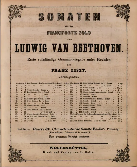 Heft 26: Piano Sonata No.26, Op.81a