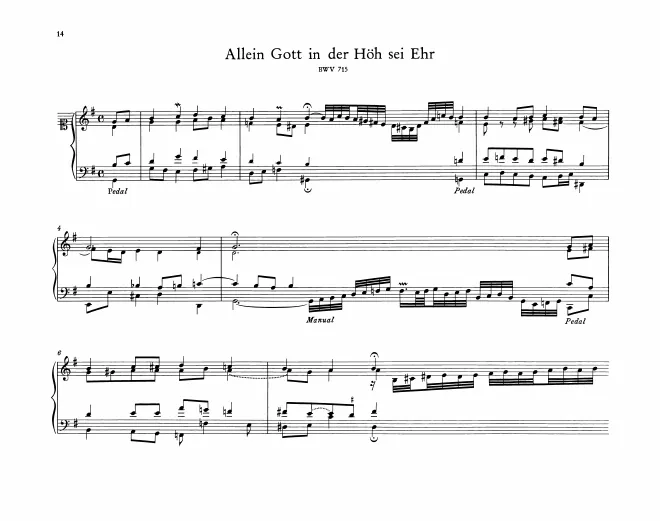 Allein Gott in der Höh sei Ehr, BWV 715