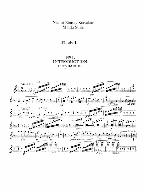 Flute 1, 2, Piccolo, Alto Flute/Flute