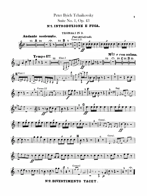 Trumpet 1, 2 (D, F)