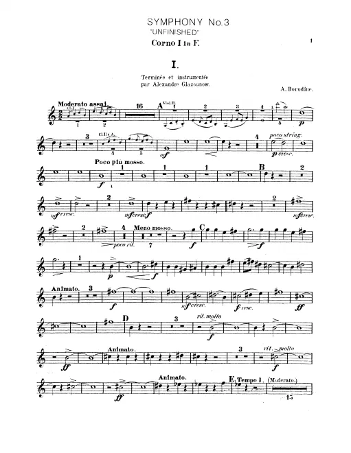 Horn 1, 2, 3, 4 (F)