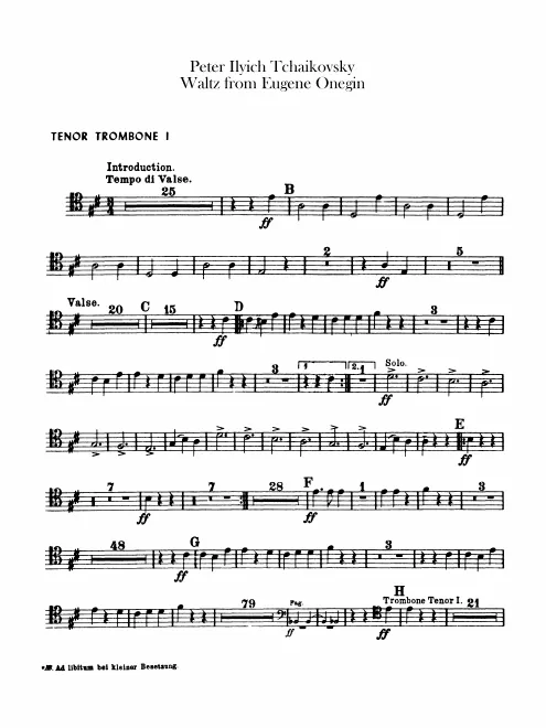 Trombone 1, 2, 3 (tenor, bass clefs)