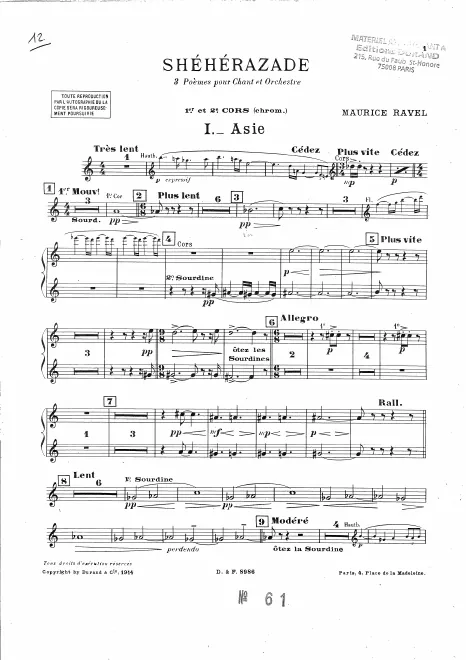 Horn 1, 2 (F)