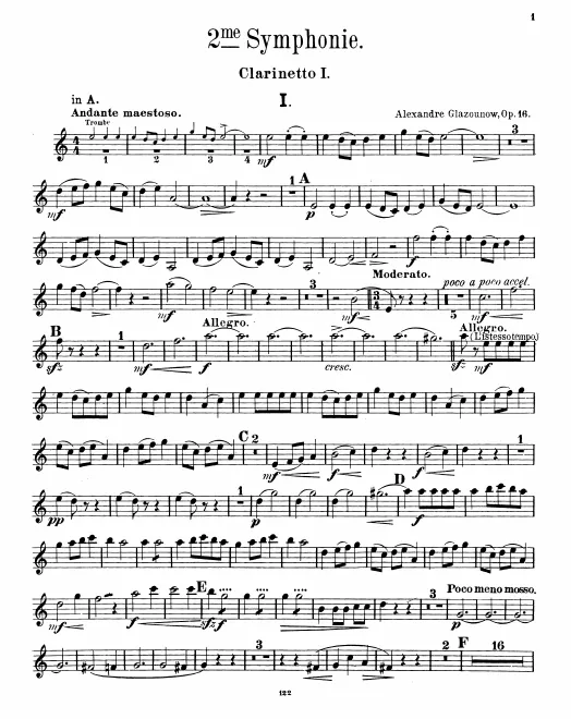 Clarinet 1, 2 (A/B♭)