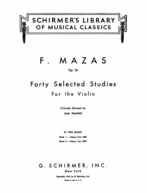 40 Selected Studies from Op. 36: Book 1