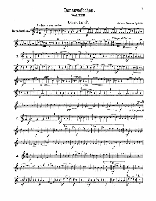 Horn 1, 2, 3, 4 (F)