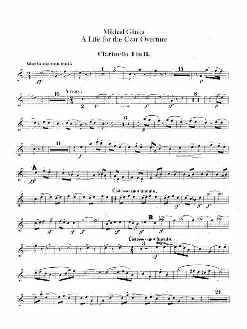 Clarinet 1, 2 (B♭)
