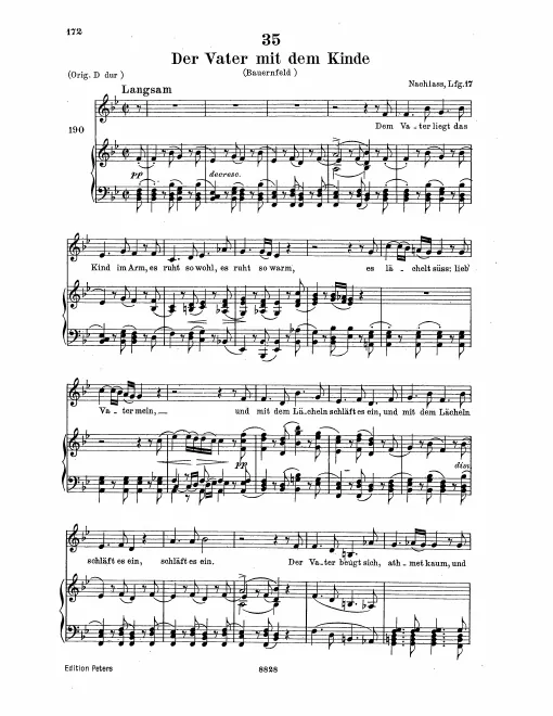 Complete Score (Low Voice, transposed to )