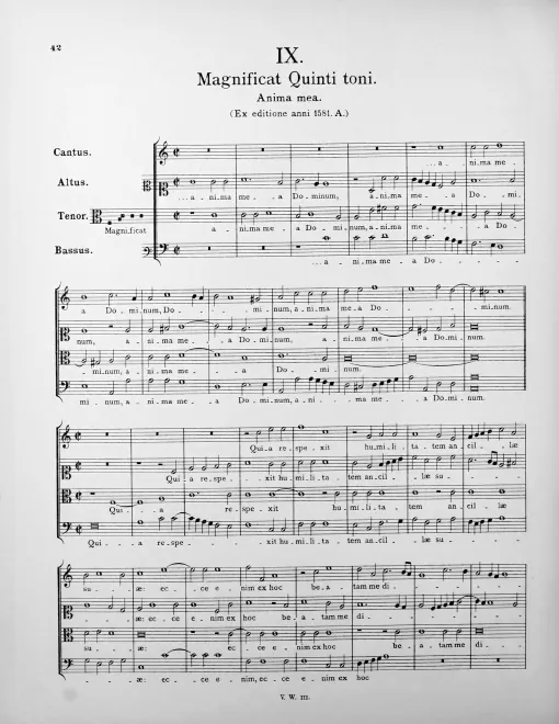 Magnificat Quinti toni (odd verses)