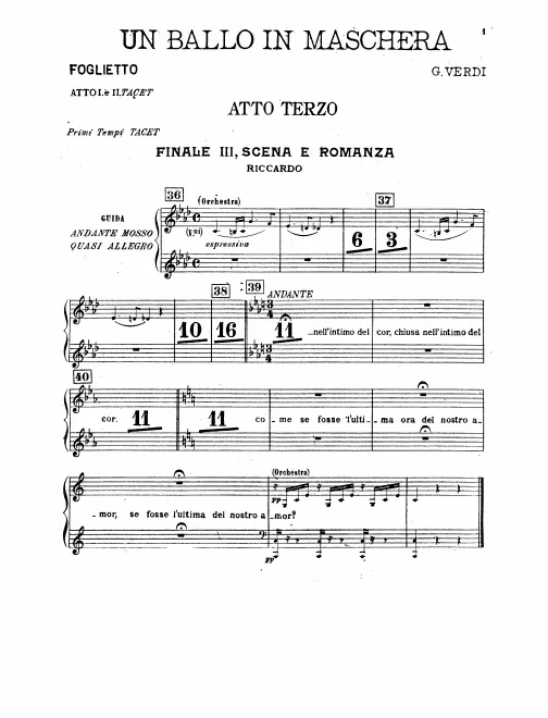 Condensed Score ( Foglietto )