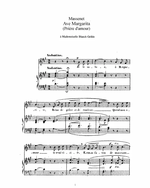 Complete Score (A Major: high voice and piano)