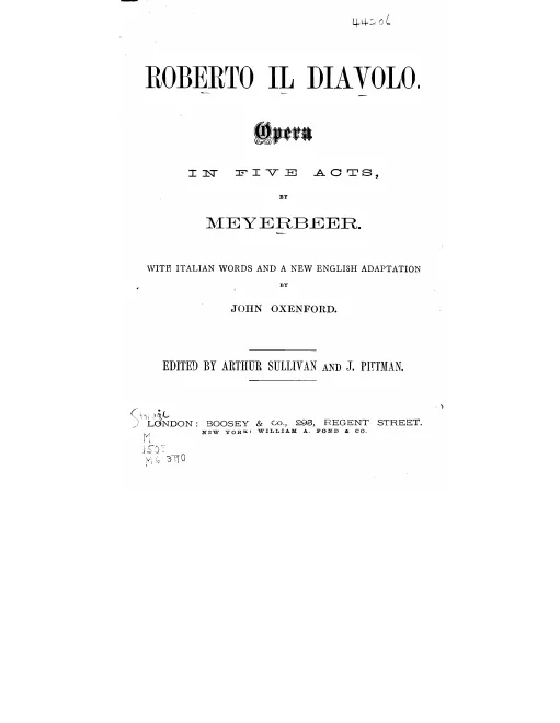 Preliminaries; Act 1