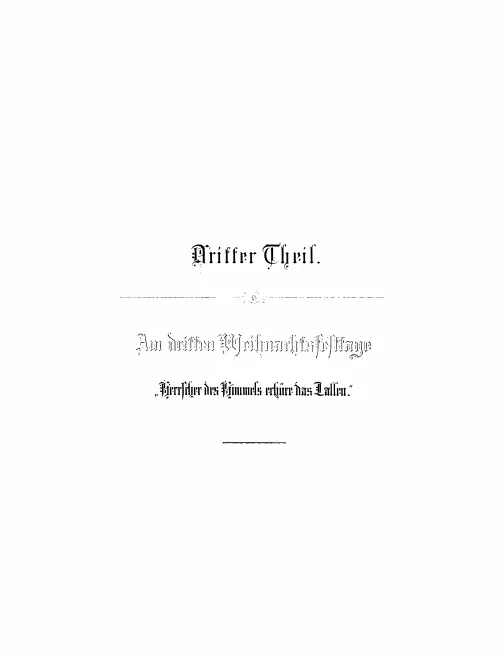 III. Herrscher des Himmels, erhöre das Lallen