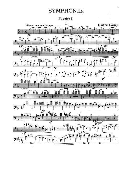 Bassoon 1, 2, 3, Contrabassoon