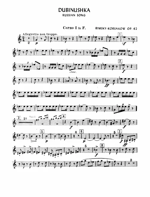 Horn 1, 2, 3, 4 (F)