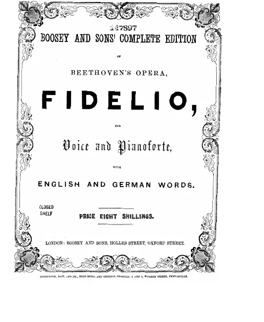 Title page, preliminaries, Leonore Overtures 1, 2