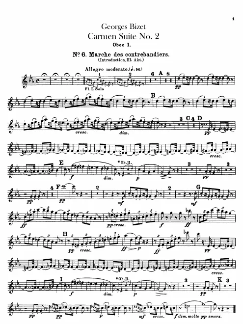 Oboe 1, 2 (2 also English Horn)
