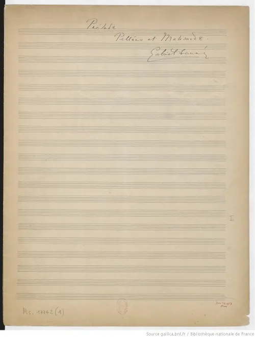Prélude, Fileuse, Mort de Mélisande (Short Score)