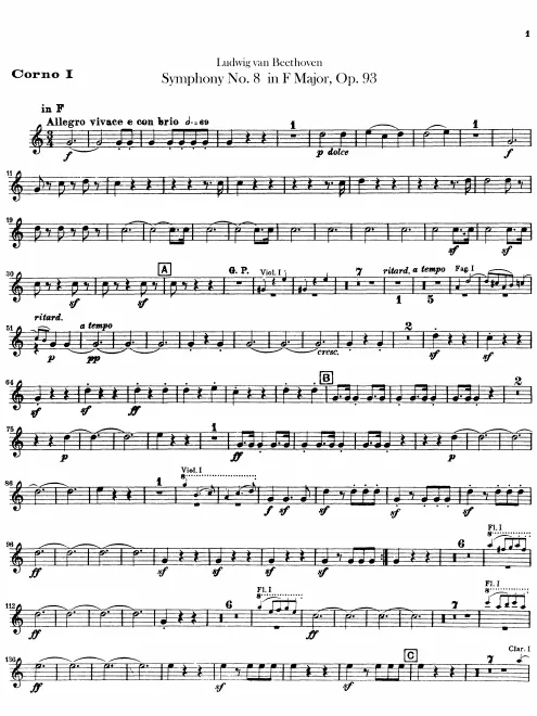 Horn 1, 2 (F/B basso)