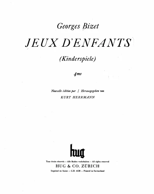 Score (selected pieces, similar to Suite)