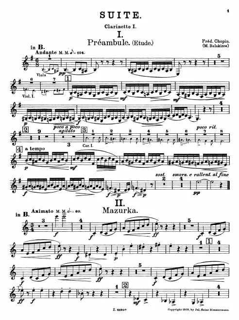 Clarinet 1 (A/B)