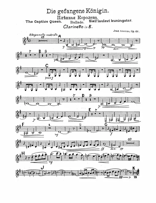 Clarinet, Bass Clarinet (B♭)